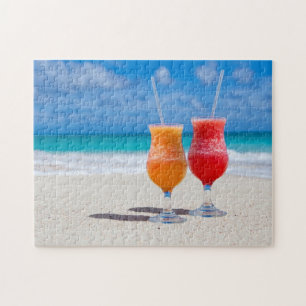 Two Drinks on the Beach Coastal Puzzle