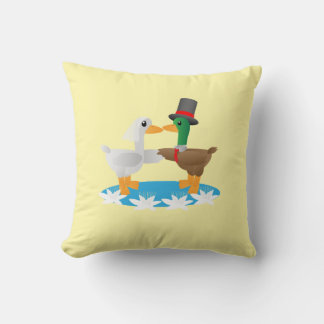 Two Ducks, One Pond, Forever Throw Pillow