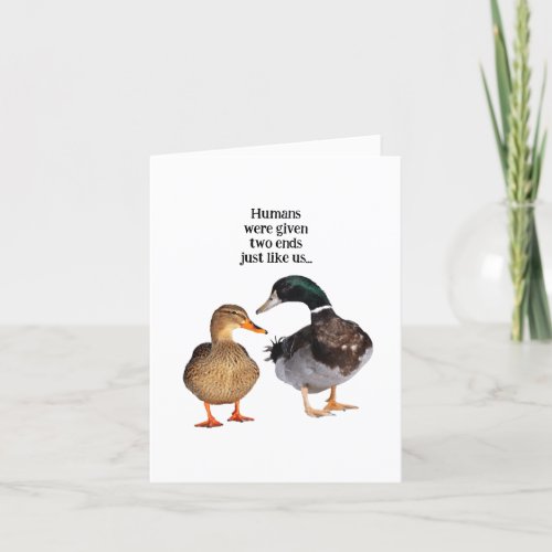 Two Ducks Opinion of Human Behavior Card