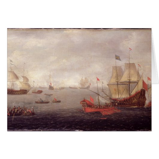 Two Dutch Men o'War Accompanied by Ottoman State B Cards (Front Horizontal)