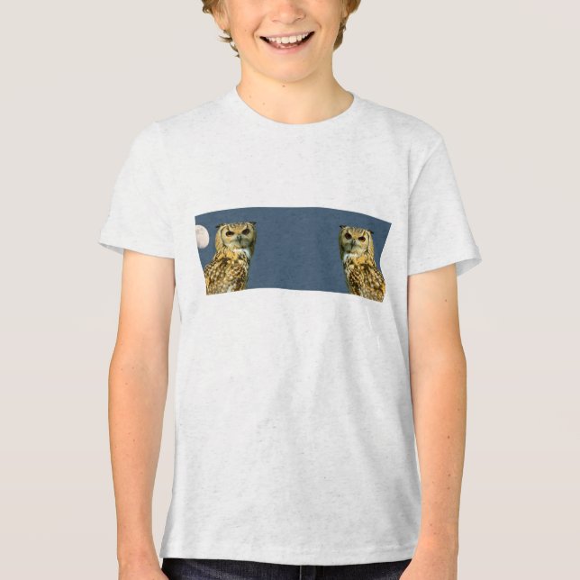 Two eagle owls T-Shirt Tri-Blend Shirt (Front)