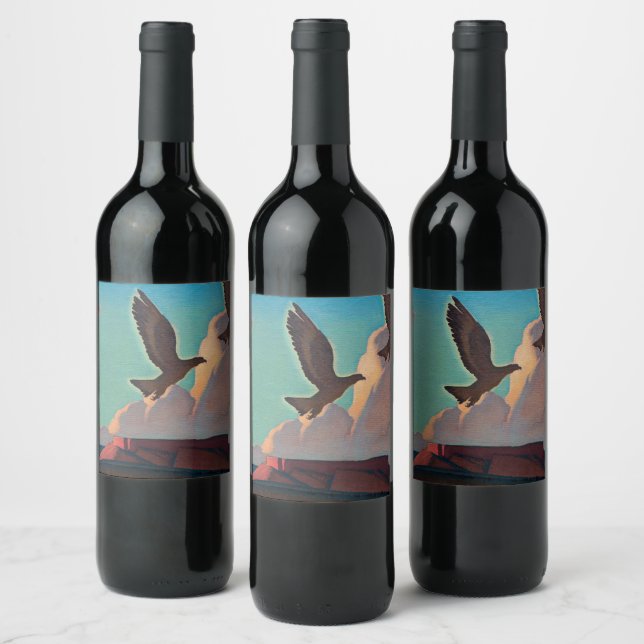 Two Eagles, 1933 by Maynard Dixon Wine Label (Bottles)