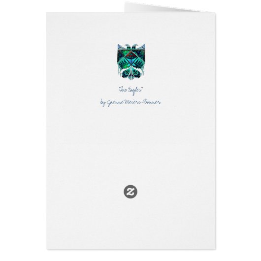 Two Eagles Blank Card (Back)