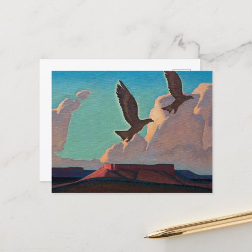 Two Eagles by Maynard Dixon Holiday Postcard