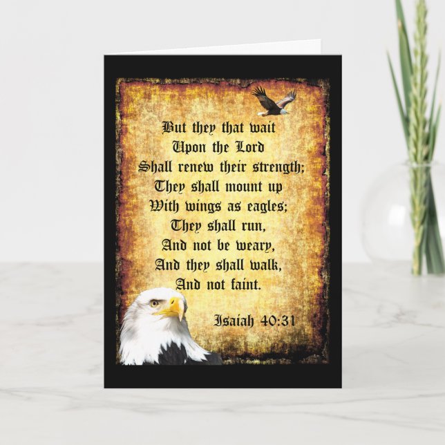 Two Eagles with Isaiah 40:31 Card (Front)