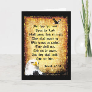Two Eagles with Isaiah 40:31 Card