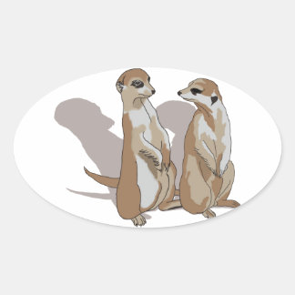 two earth males with shade oval sticker