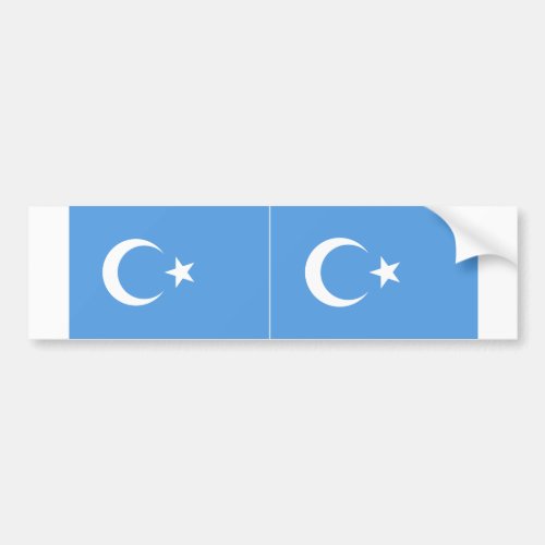 TWO East Turkestan Uyghur Flag Bumper Sticker