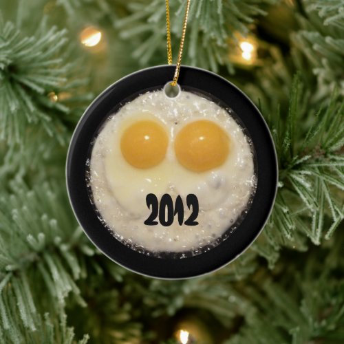 Two Eggs in Cast Iron Frying Pan Ornament