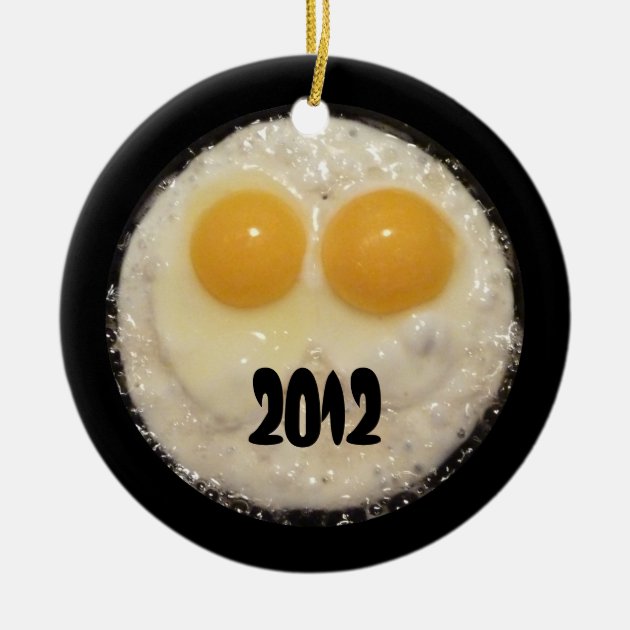 fried egg ornament