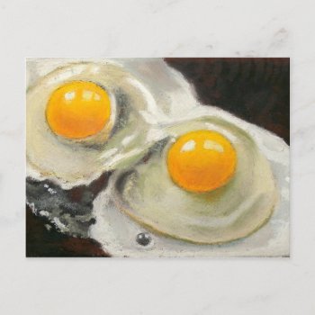Two Eggs Realism Artwork Postcard by joyart at Zazzle