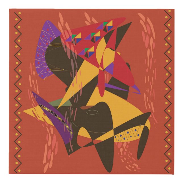  Two Elegant Black Women Faux Canvas Print (Front)