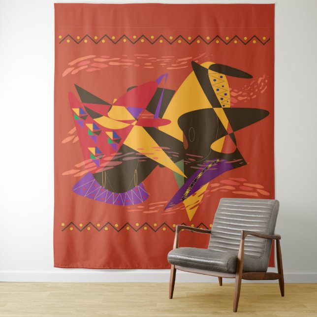  Two Elegant Black Women Tapestry (In Situ)