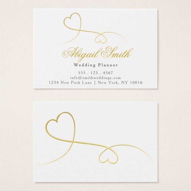 Two Elegant Gold Hearts