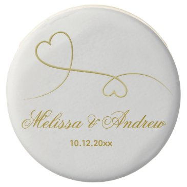 Two Elegant Gold Hearts | Personalized Wedding
