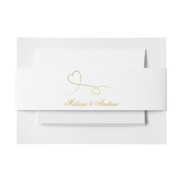 Two Elegant Gold Hearts | Personalized Wedding