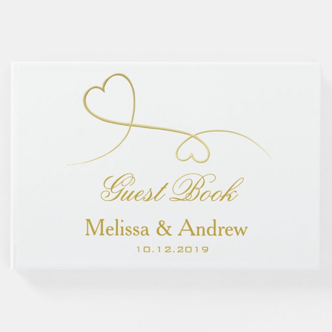 Two Elegant Gold Hearts | Wedding