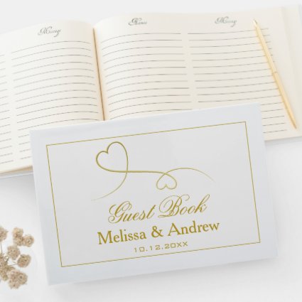 Two Elegant Gold Hearts | Wedding