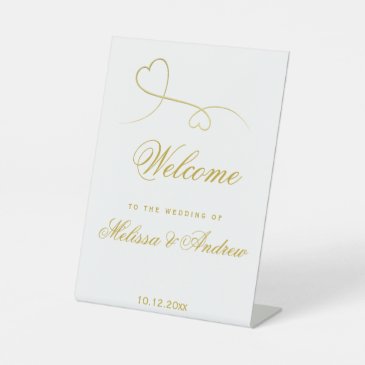Two Elegant Gold Hearts | Wedding Welcome