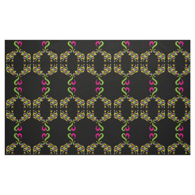 Two elephants in love fabric (Fat Quarter)