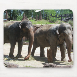 Two Elephants Mouse Pad