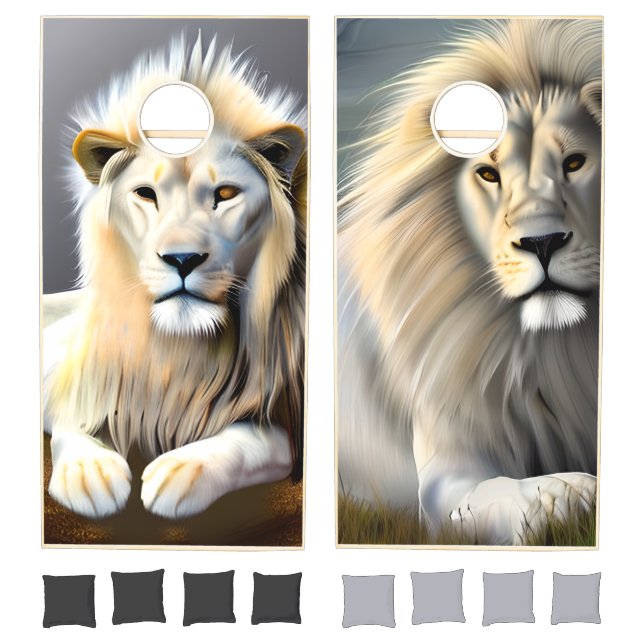 Two Ethereal Lions Art Cornhole Set (Set)