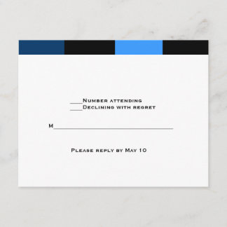 Two Event Barak Zachary Bar Mitzvah Reception Card