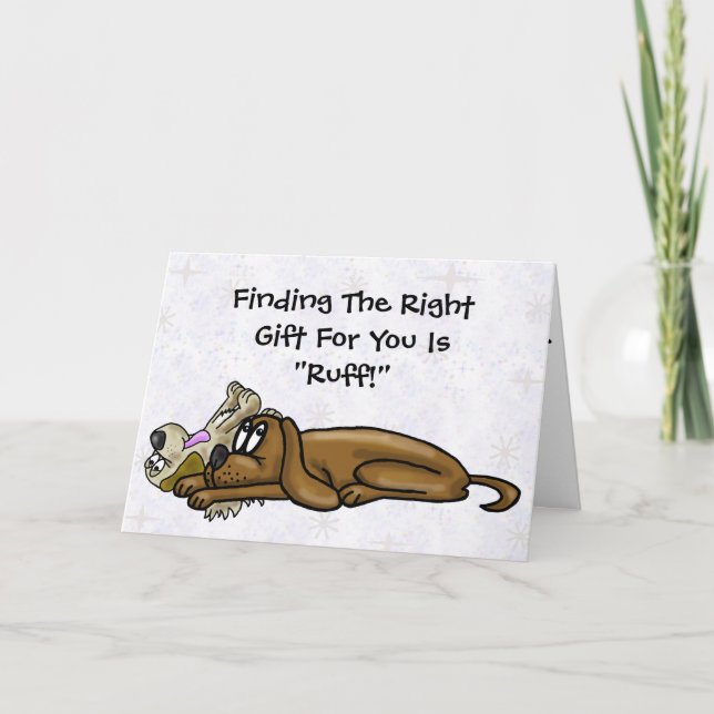 Two Exhausted Dogs Funny Birthday Card (Front)