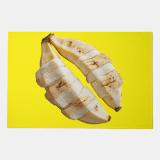 Two Exotic Banana Sliced in the Middle Doormat