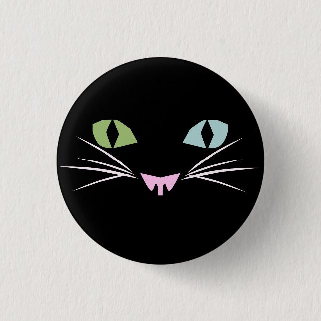 Two Eye Cat Button (Front)