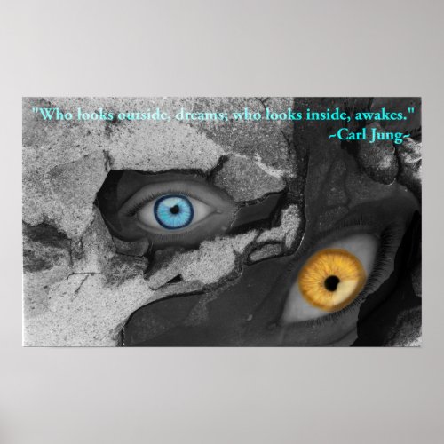 Two Eyes Multi_media Art Jung Quote Poster