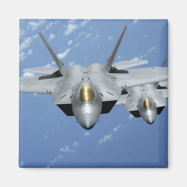 Two F-22 Raptors fly over the Pacific Ocean 2 Magnet (Front)