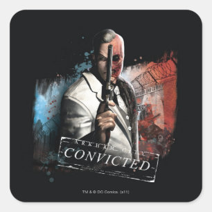 Two-Face - Convicted Square Sticker