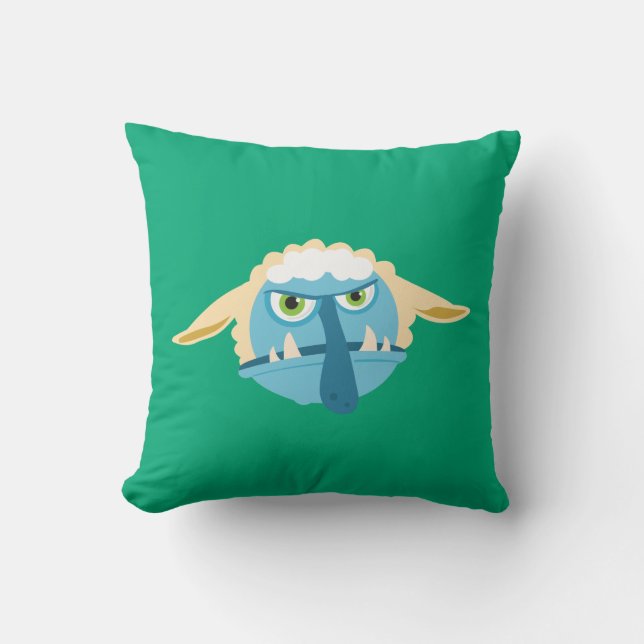 two-faced troll throw pillow (Front)