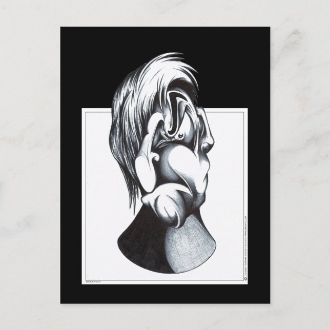 Two Faces of Grief Postcard (Front)