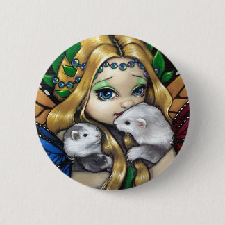 "Two Fae Ferrets" Button