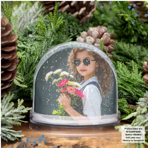 Two Family Photos Customized Snow Globe