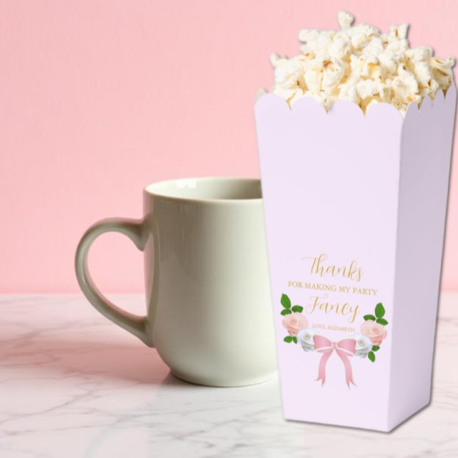 Two Fancy Bow Floral Birthday Favor Boxes (Creator Uploaded)