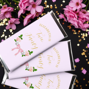 Two Fancy Bow Floral Birthday Hershey Bar Favors