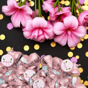 Two Fancy Bow Floral Birthday Hershey®'s Kisses®