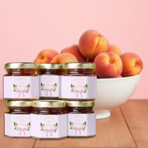Two Fancy Bow Floral Birthday Honey Jar Favors