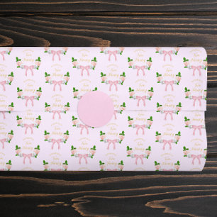 Two Fancy Bow Floral Birthday Tissue Paper