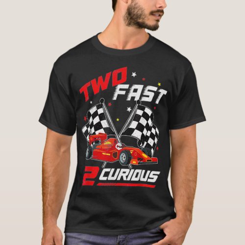 Two Fast 2 Curious Birthday Decorations 2nd Bday 2 T_Shirt