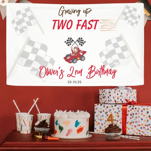 Two Fast 2nd Birthday Banner