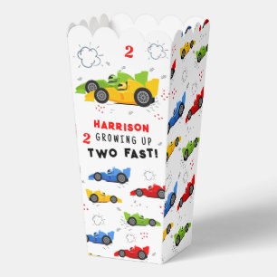 Two Fast 2nd Birthday Kids Racing Cars Custom Favo Favor Boxes