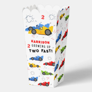 Two Fast 2nd Birthday Kids Racing Cars Custom Favo Favor Boxes