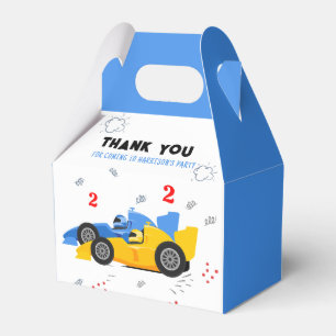 Two Fast 2nd Birthday Kids Racing Cars Name Favor Boxes