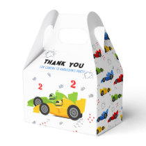 Two Fast 2nd Birthday Kids Racing Cars Name Favor Boxes