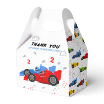 Two Fast 2nd Birthday Kids Racing Cars Name Favor Boxes