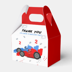 Two Fast 2nd Birthday Kids Racing Cars Name Favor Boxes